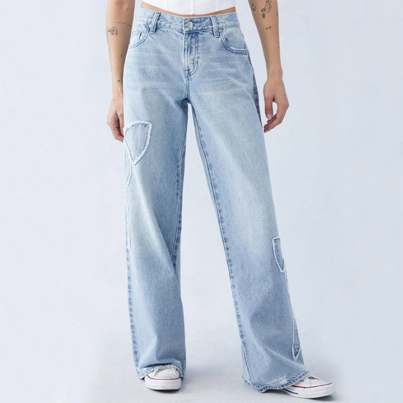 Dames spijkerbroek - wijd model - Comfortabel en stijlvol