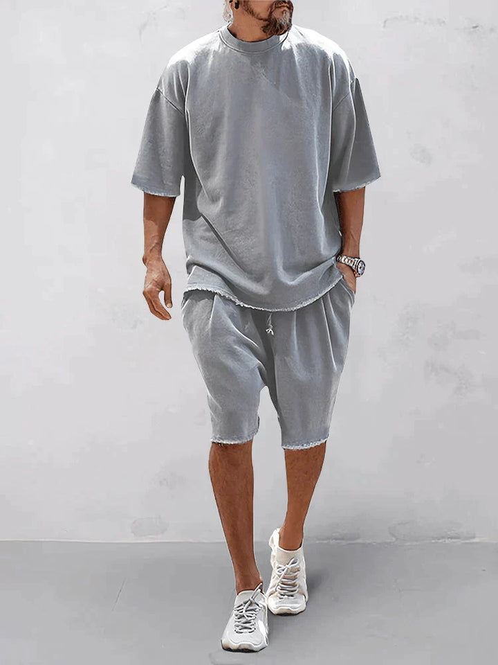 Casual shirt met korte broek voor heren - Mitch