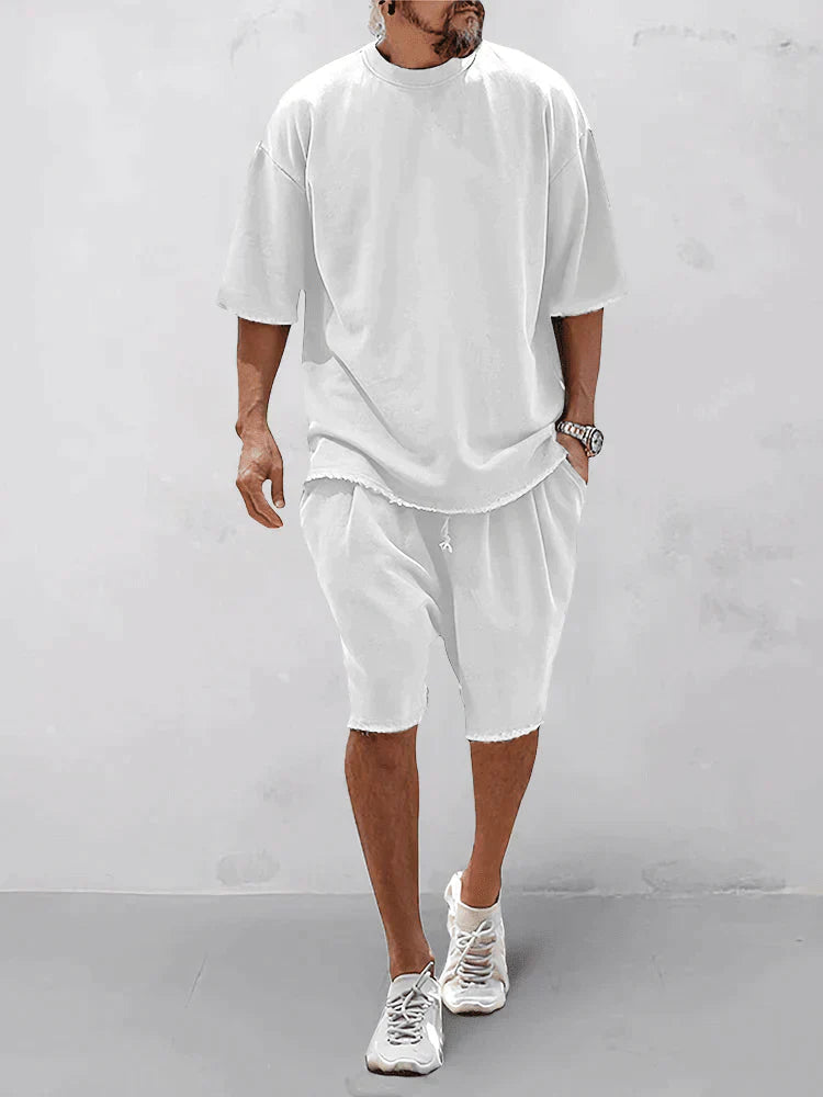 Casual shirt met korte broek voor heren - Mitch
