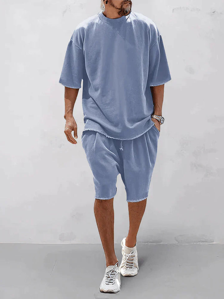 Casual shirt met korte broek voor heren - Mitch