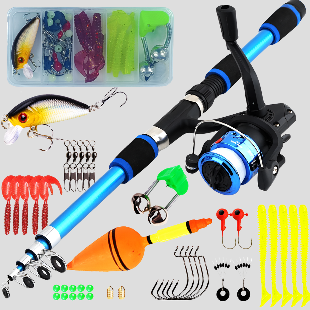 1,8m Telescopische Hengel met Molen en Accessoires