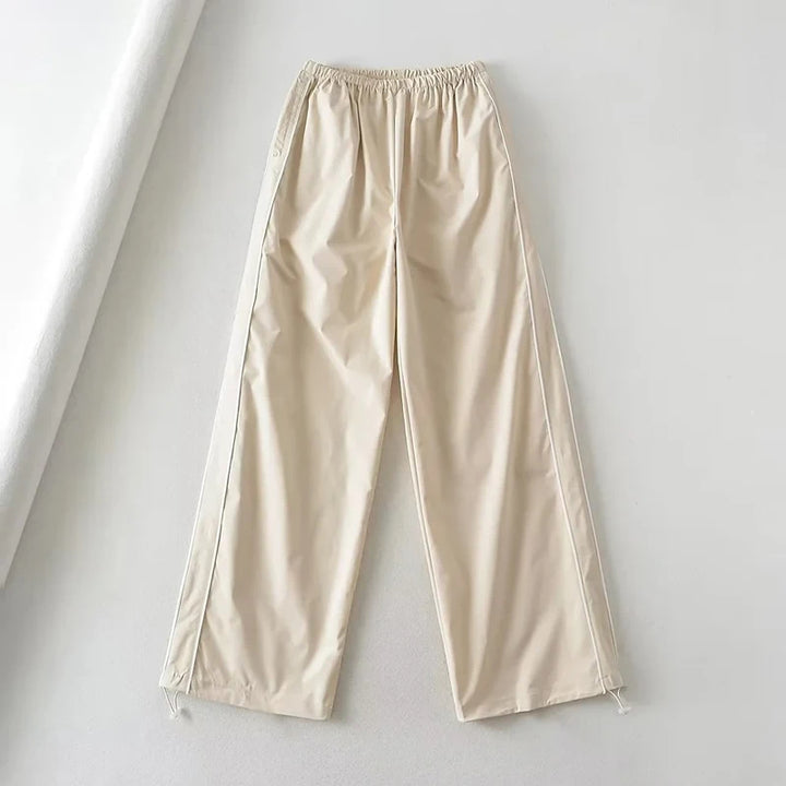 Baggy Cargo Parachute Pants met Trekkoord en Lage Taille