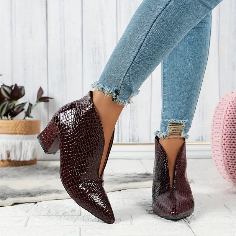 Elegante Stiletto Enkellaarzen voor Dames