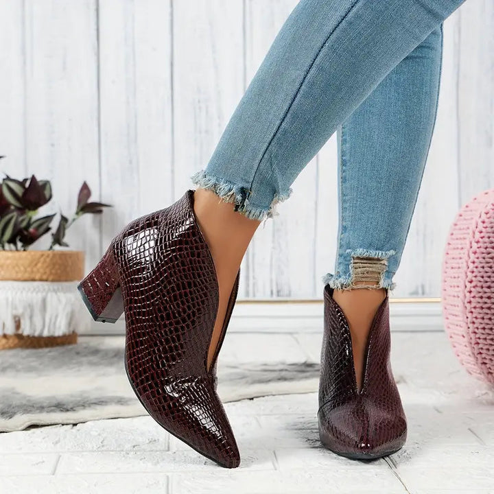 Elegante Stiletto Enkellaarzen voor Dames