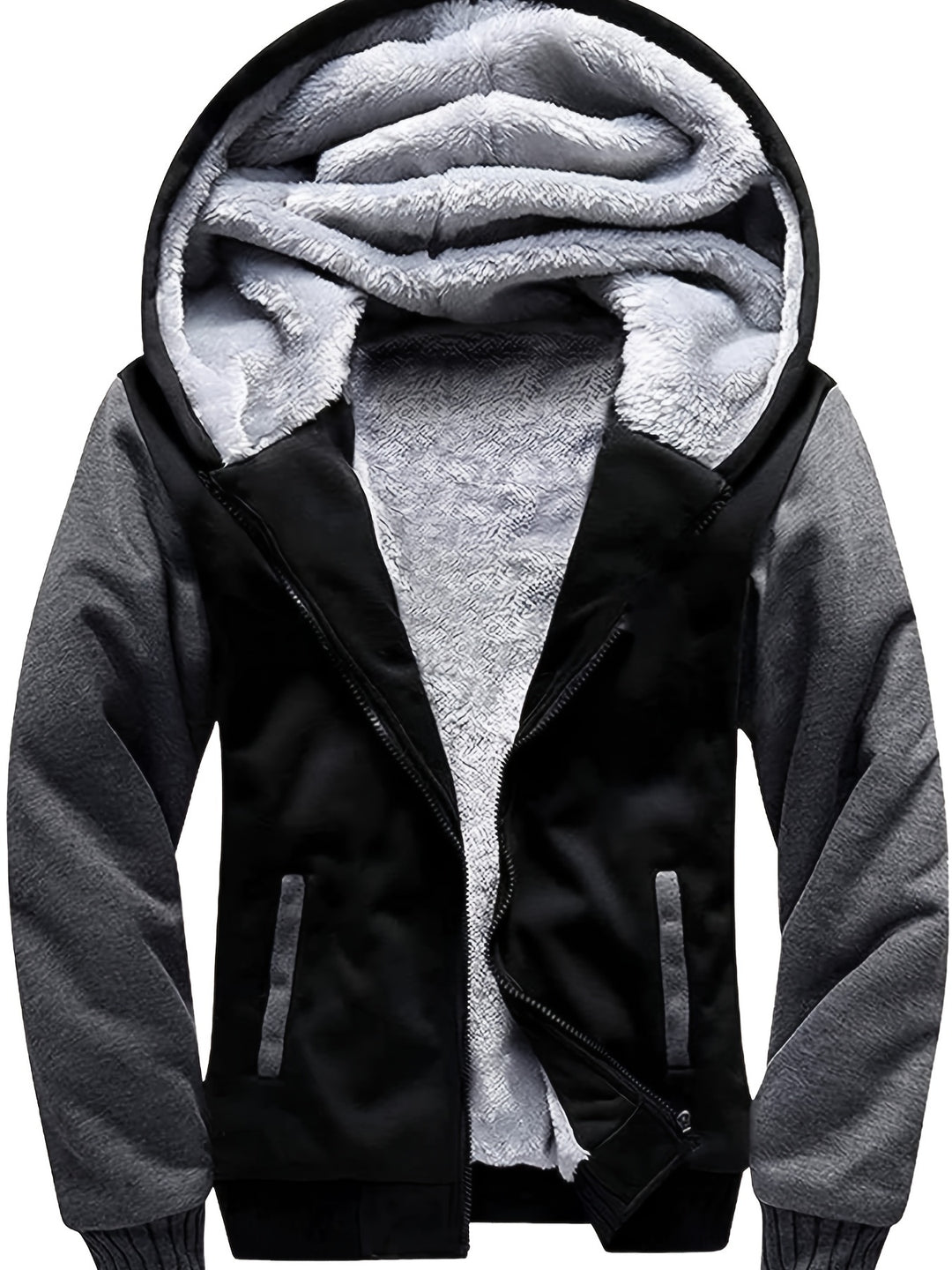 Sherpa gevoerde kinder fleece full zip hooded jacket - Josiah