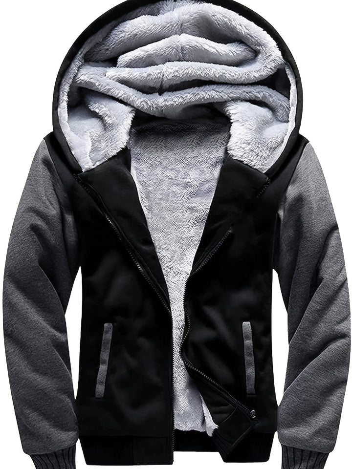 Sherpa gevoerde kinder fleece full zip hooded jacket - Josiah
