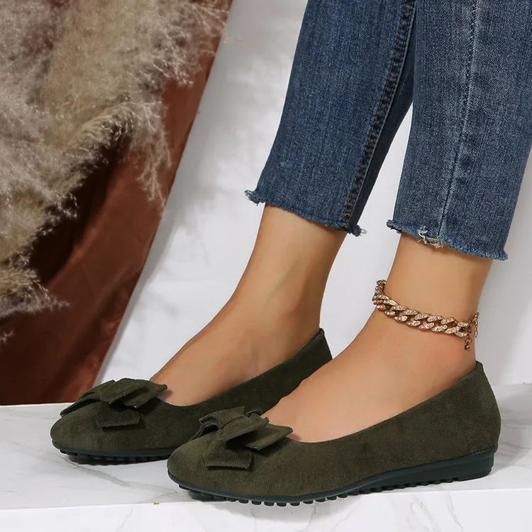 Dames Loafers met Strikdetail en Comfortabele Pasvorm