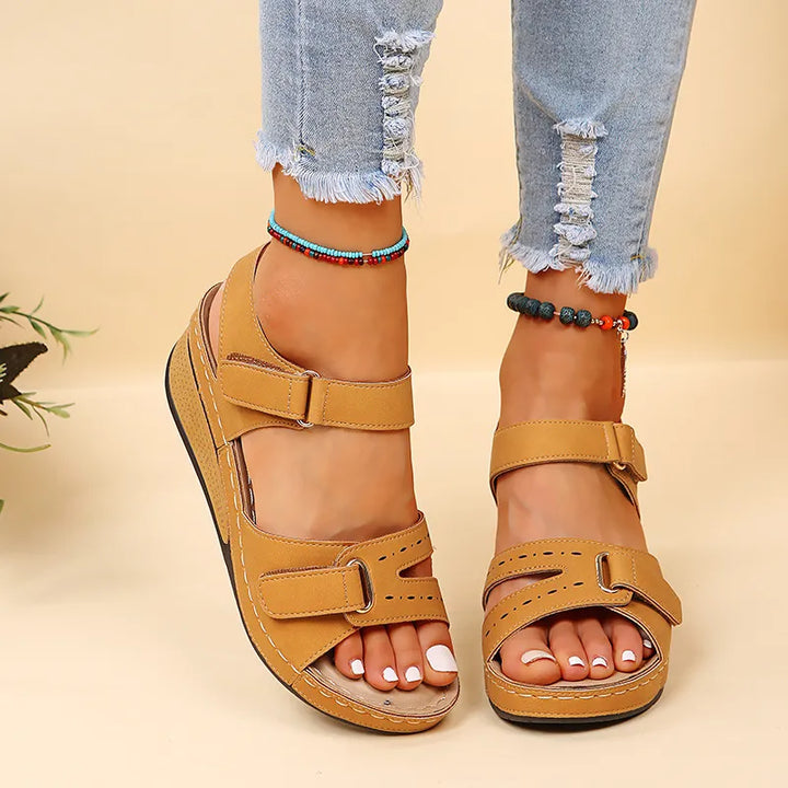 Zomerse Platform Sandalen met Klittenbandsluiting