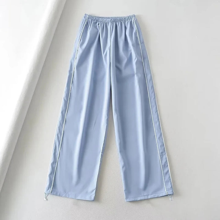 Baggy Cargo Parachute Pants met Trekkoord en Lage Taille