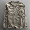 Vintage Katoenen Longsleeve met O-hals voor Heren