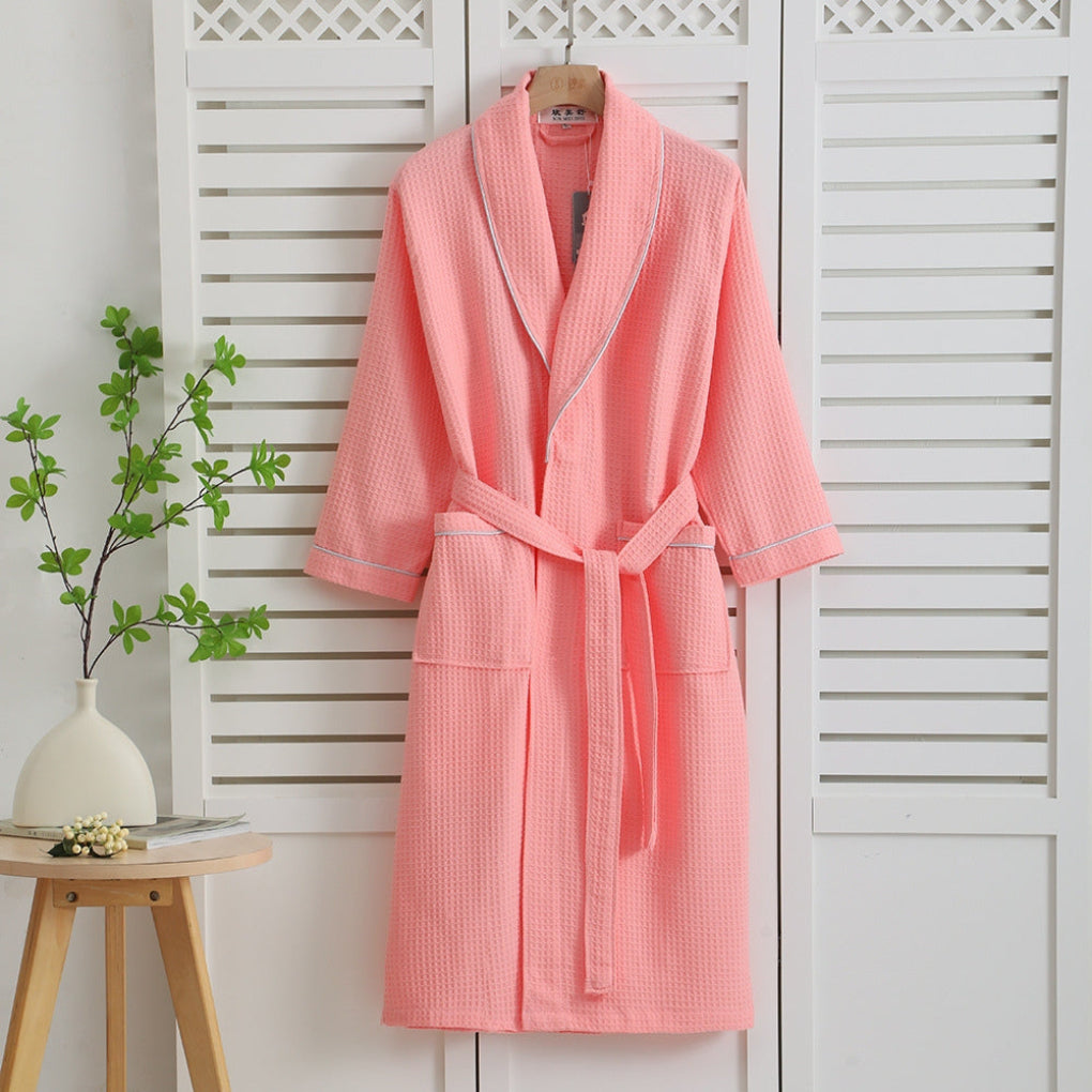 Lichtgewicht kimono 100% katoenen wafelbadjas