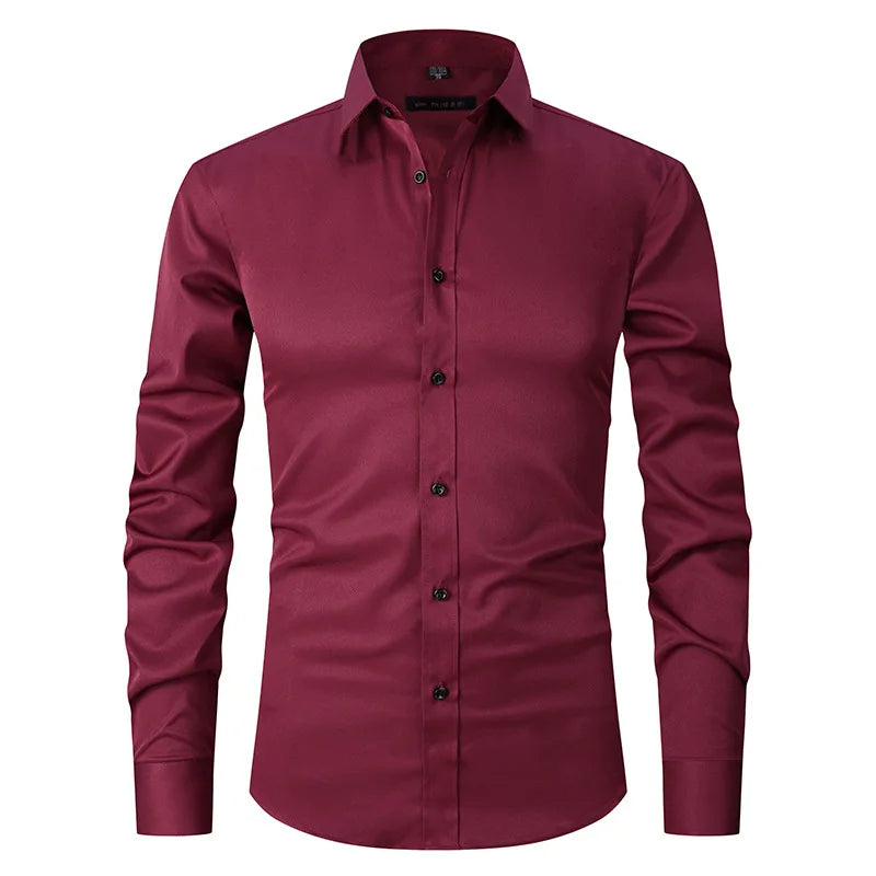 Strijkvrije Slim Fit Overhemd voor Heren