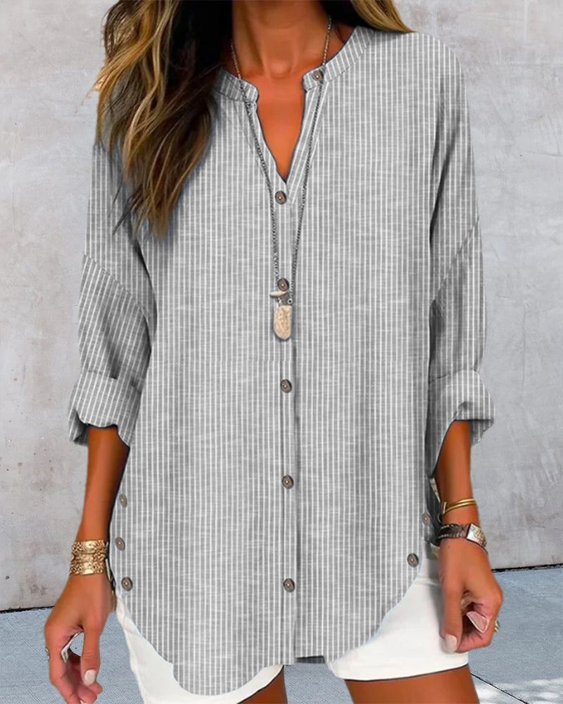 Valerie – Trendy Top met Gestreepte Print en Stijlvolle Pasvorm