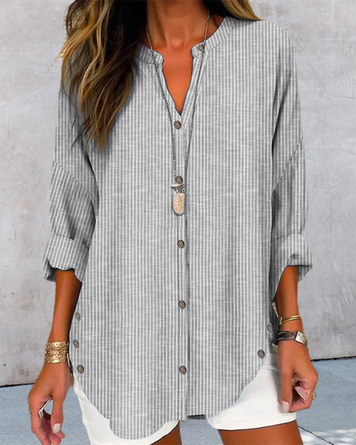 Valerie – Trendy Top met Gestreepte Print en Stijlvolle Pasvorm