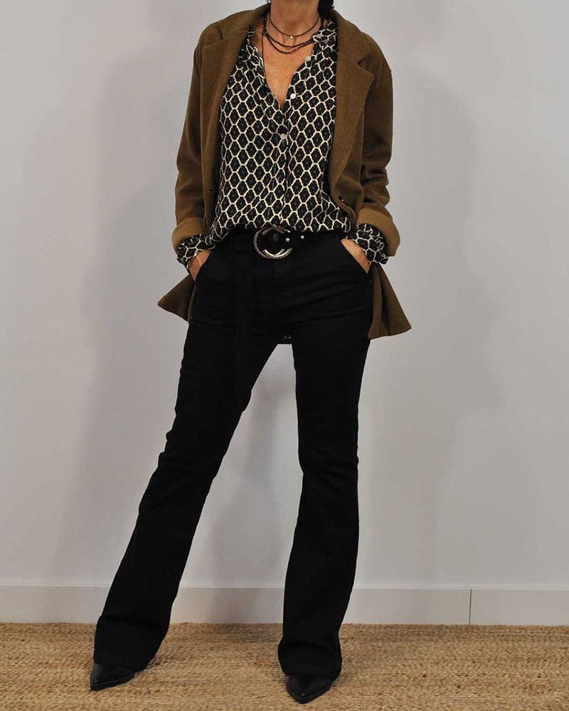 Damesblouse met V-hals - Zara
