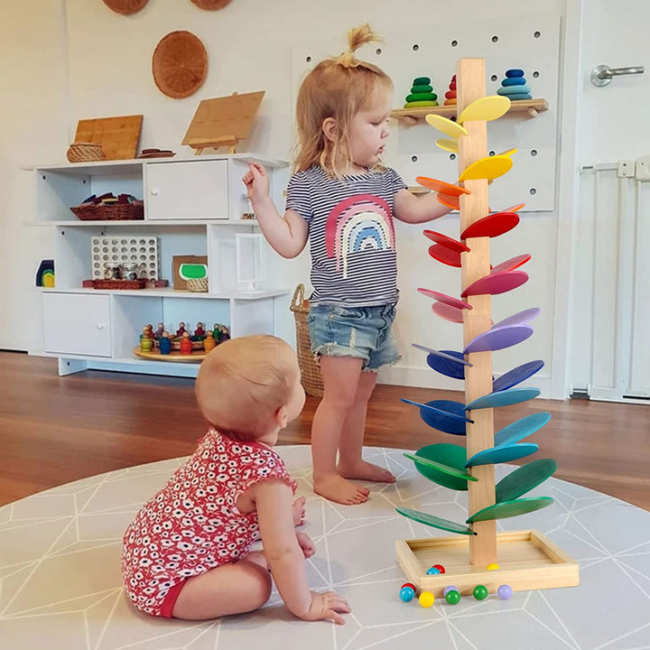 Manu – Interactieve Regenboog Knikkerbaan voor Creatief Leren