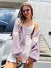 Gebreid dames vest met bloemen - Jessy