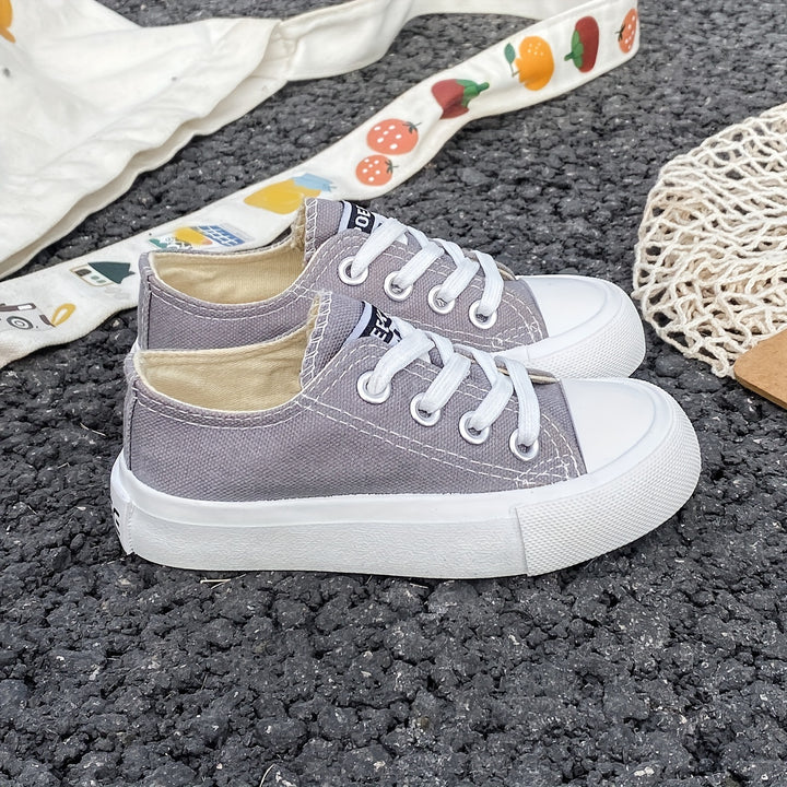Trendy effen gymschoenen met veters voor meisjes - Cheska