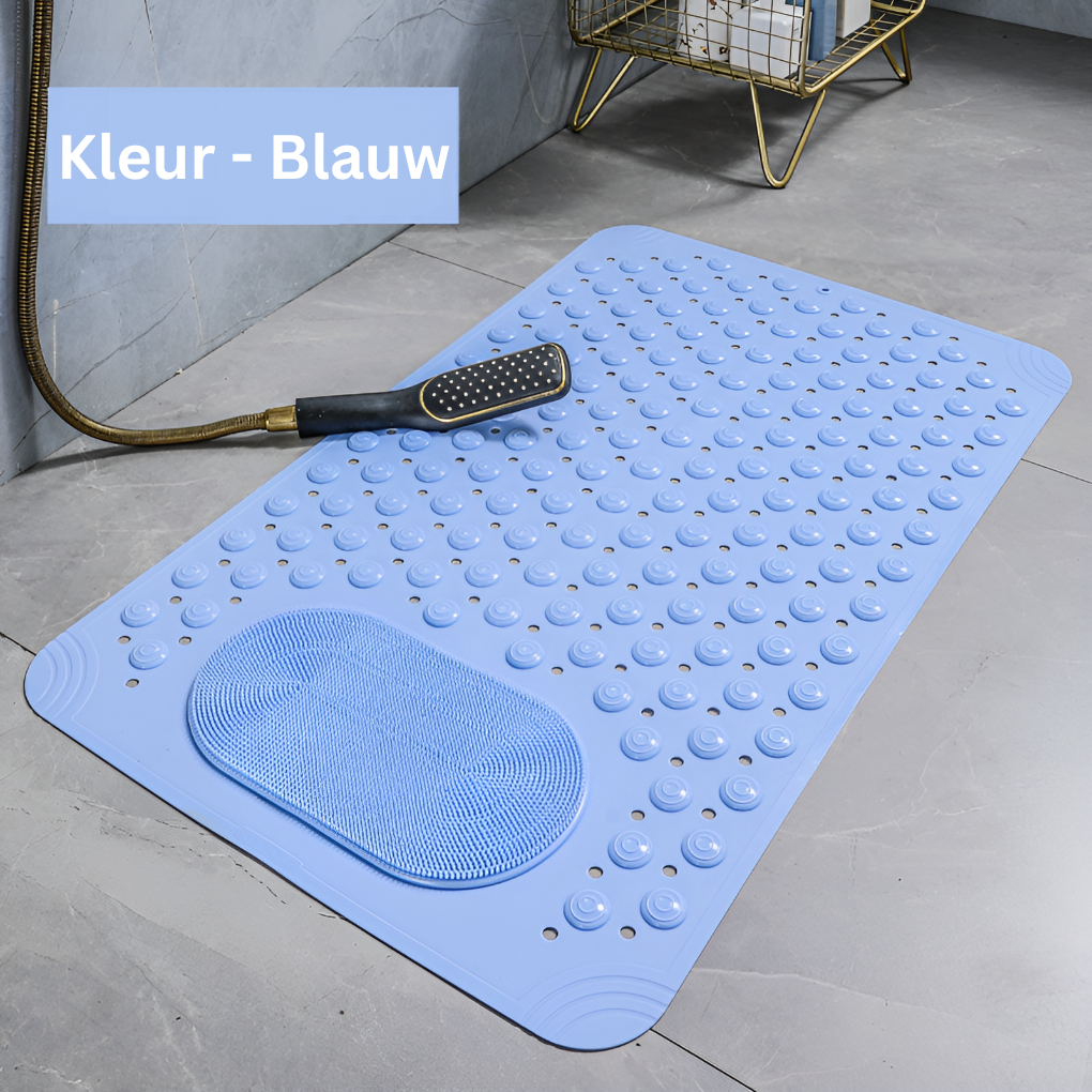 Antislip Douchemat met Ingebouwde Voetscrubber
