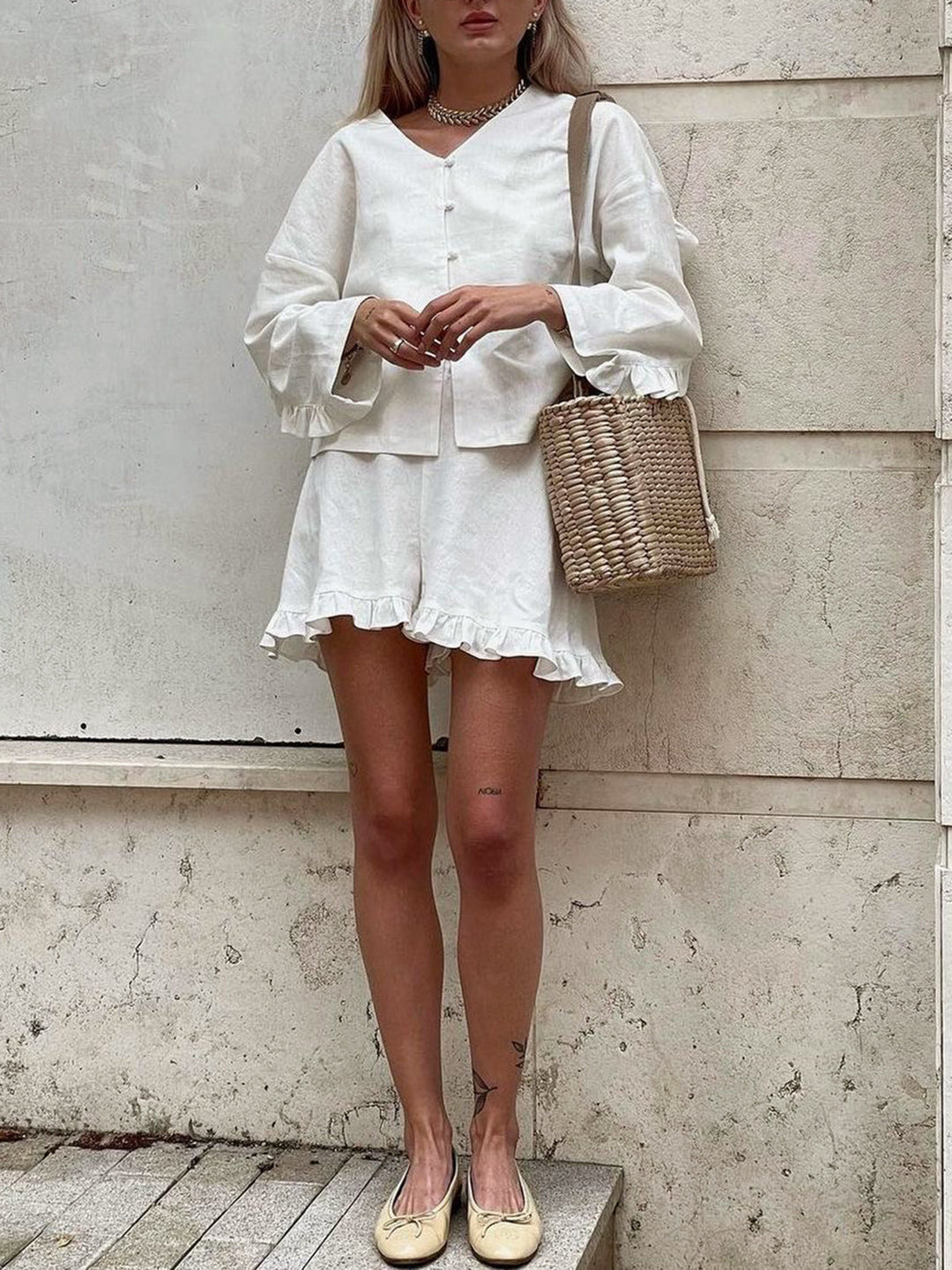 Korte dames Broek en Blouse - Agnes