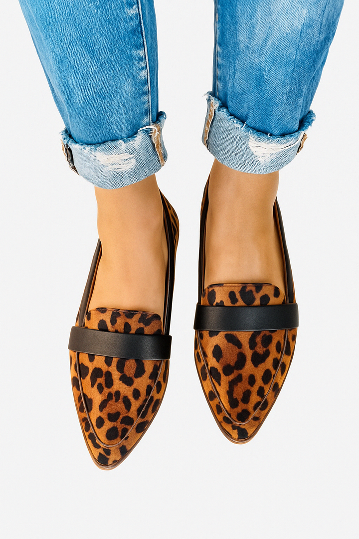 Trendy comfortabele instappers loafers suèdelook voor dames - Hollie