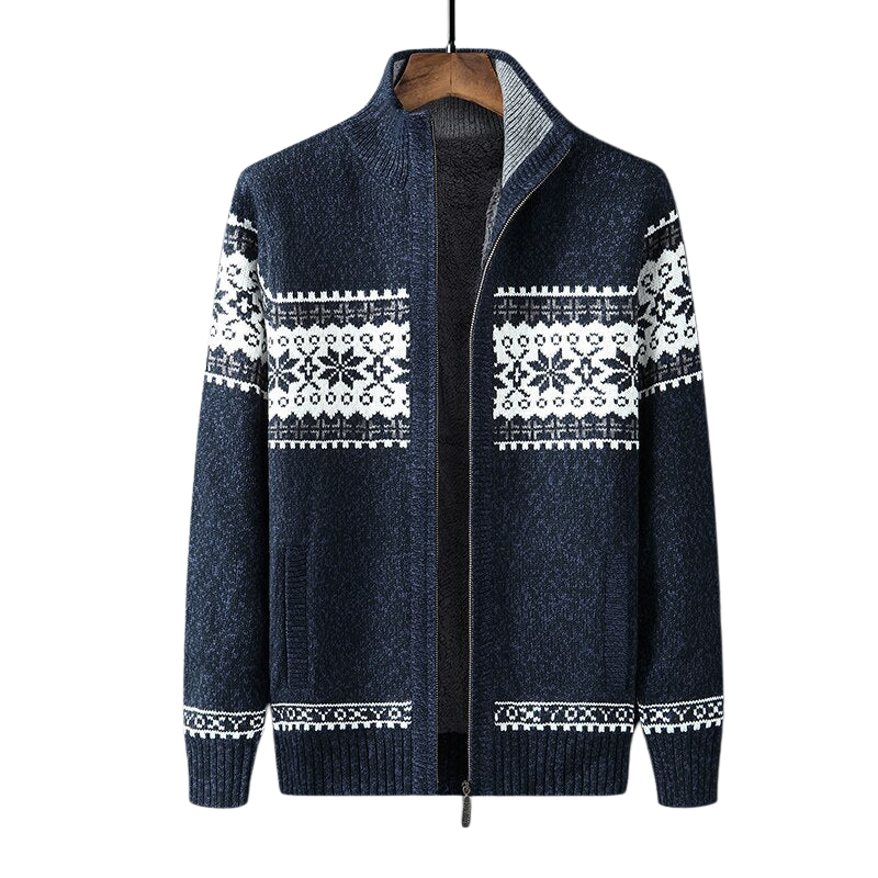 Raven – Casual gebreid herenvest met ritssluiting