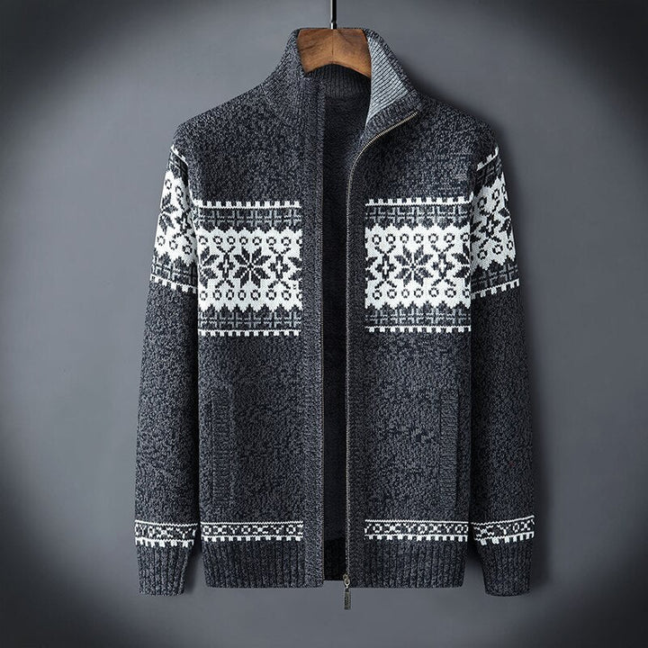 Raven – Casual gebreid herenvest met ritssluiting