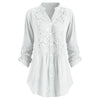 Egle – Lange Damesblouse met Pofmouwen en Elegante Kantdetails