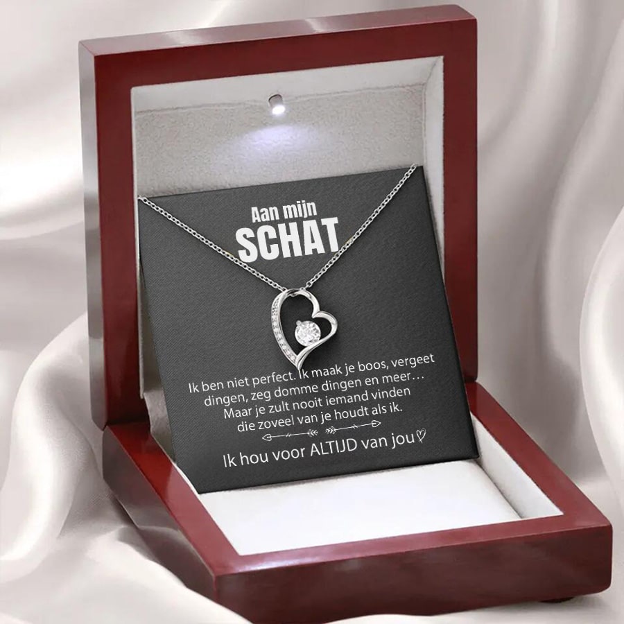 Hartvormige Hangerketting met Rhinestone Decoratie