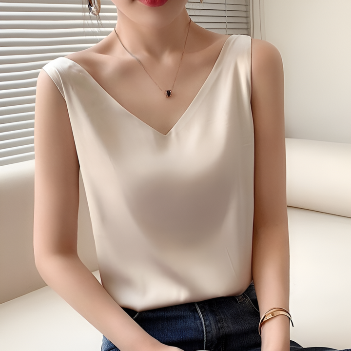 MStijlvolle Zijde Dames Top voor een Elegante Uitstraling