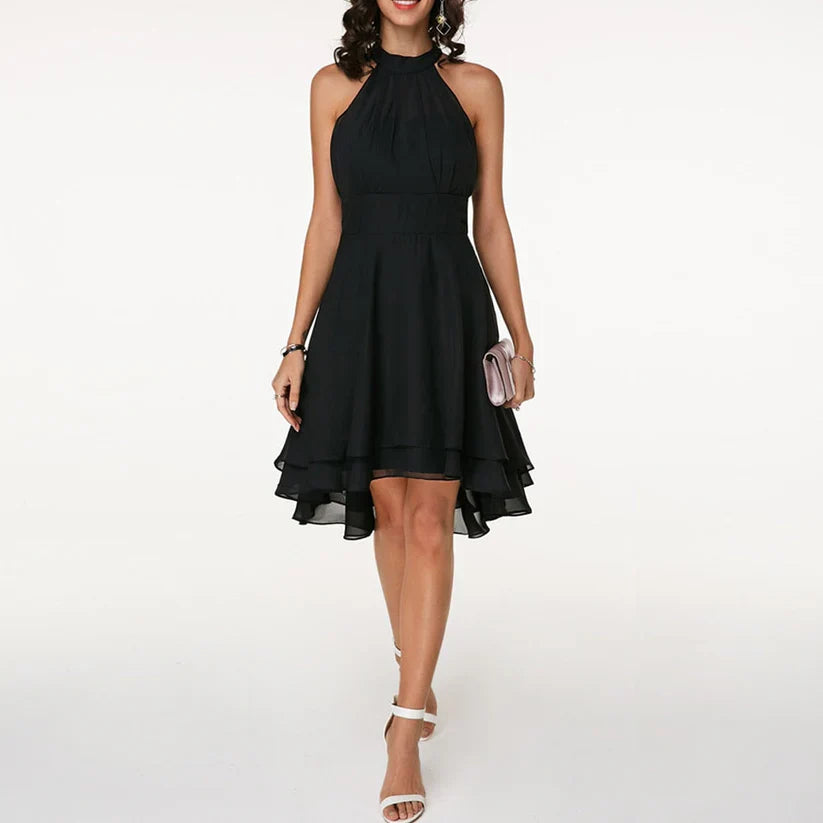 Elegante Halterjurk met Ruffle Zoom voor de Zomer