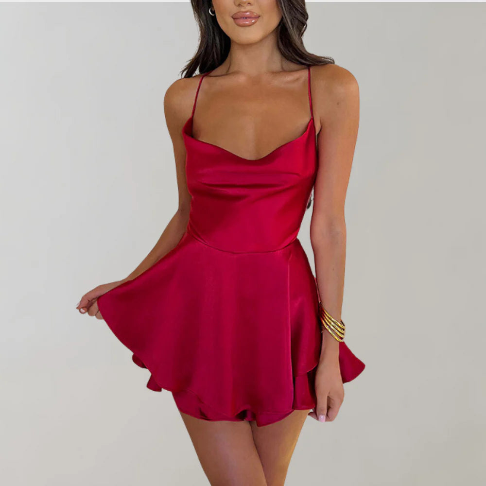 Nynne – Elegante Open Rug Zomerjurk
