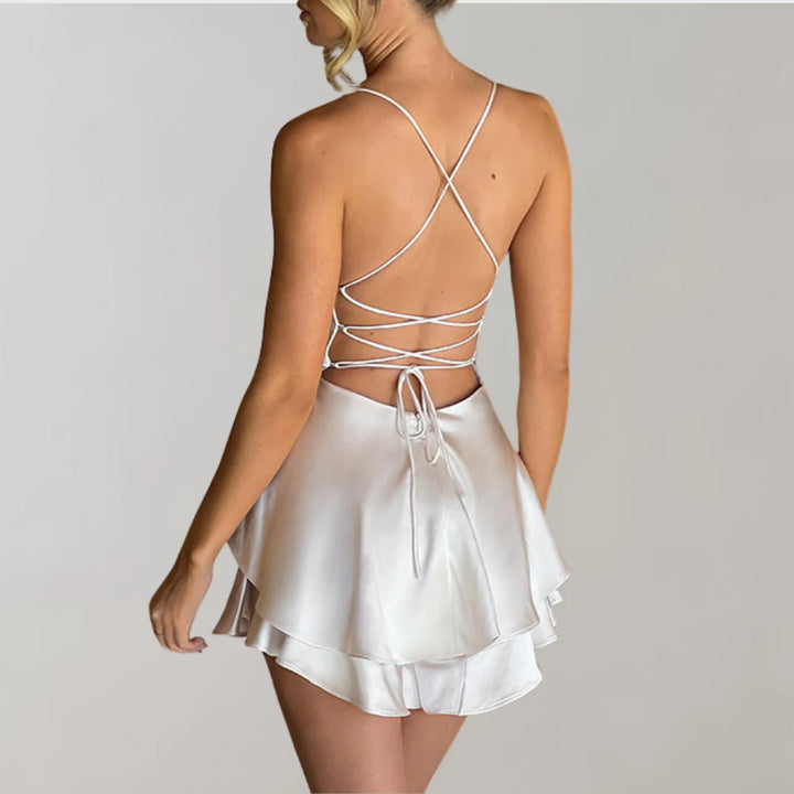 Nynne – Elegante Open Rug Zomerjurk