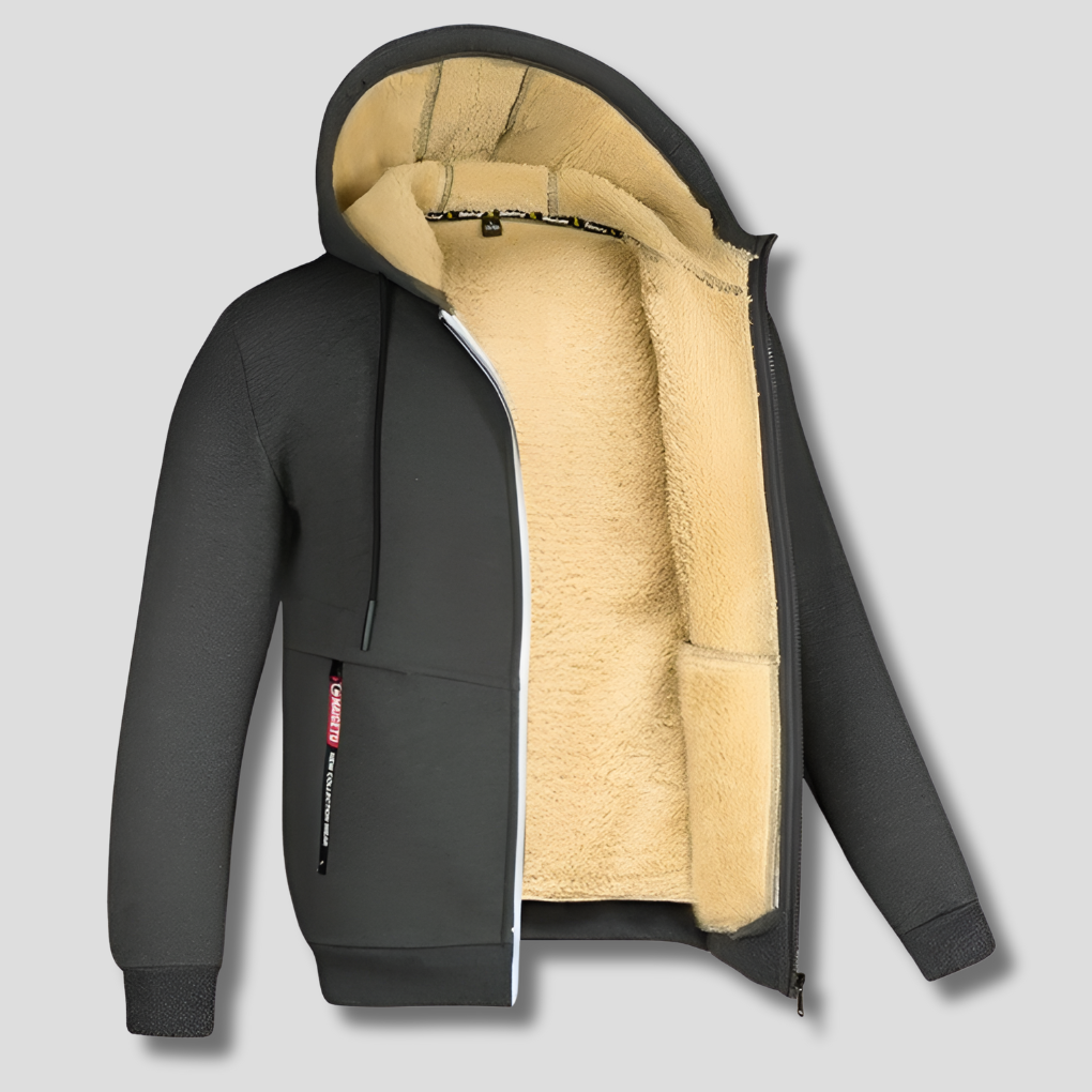 Patrick -  Heren Fleece Trui met Bontvoering