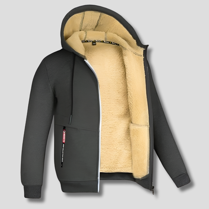 Patrick -  Heren Fleece Trui met Bontvoering