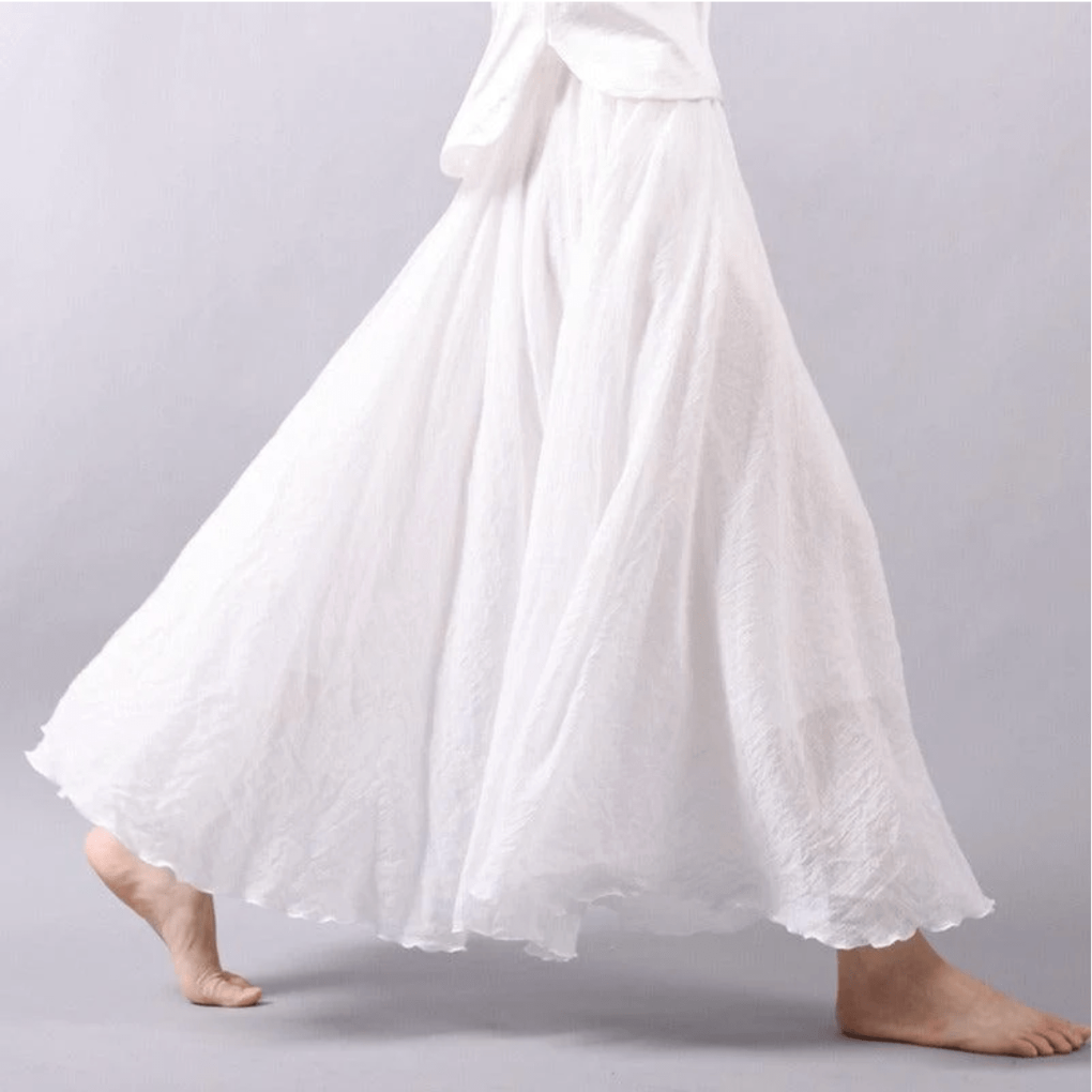 Elegante bohemian linnen maxi rok - Magna