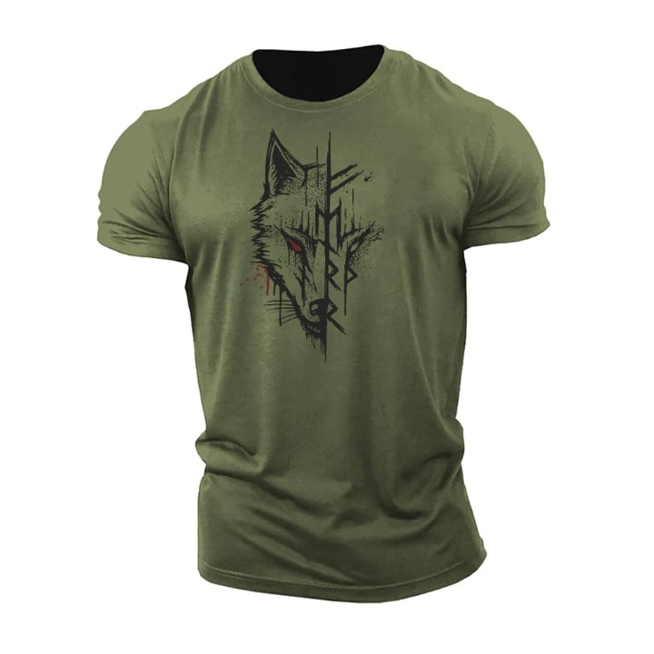 Katoenen T-shirt met korte mouwen voor heren