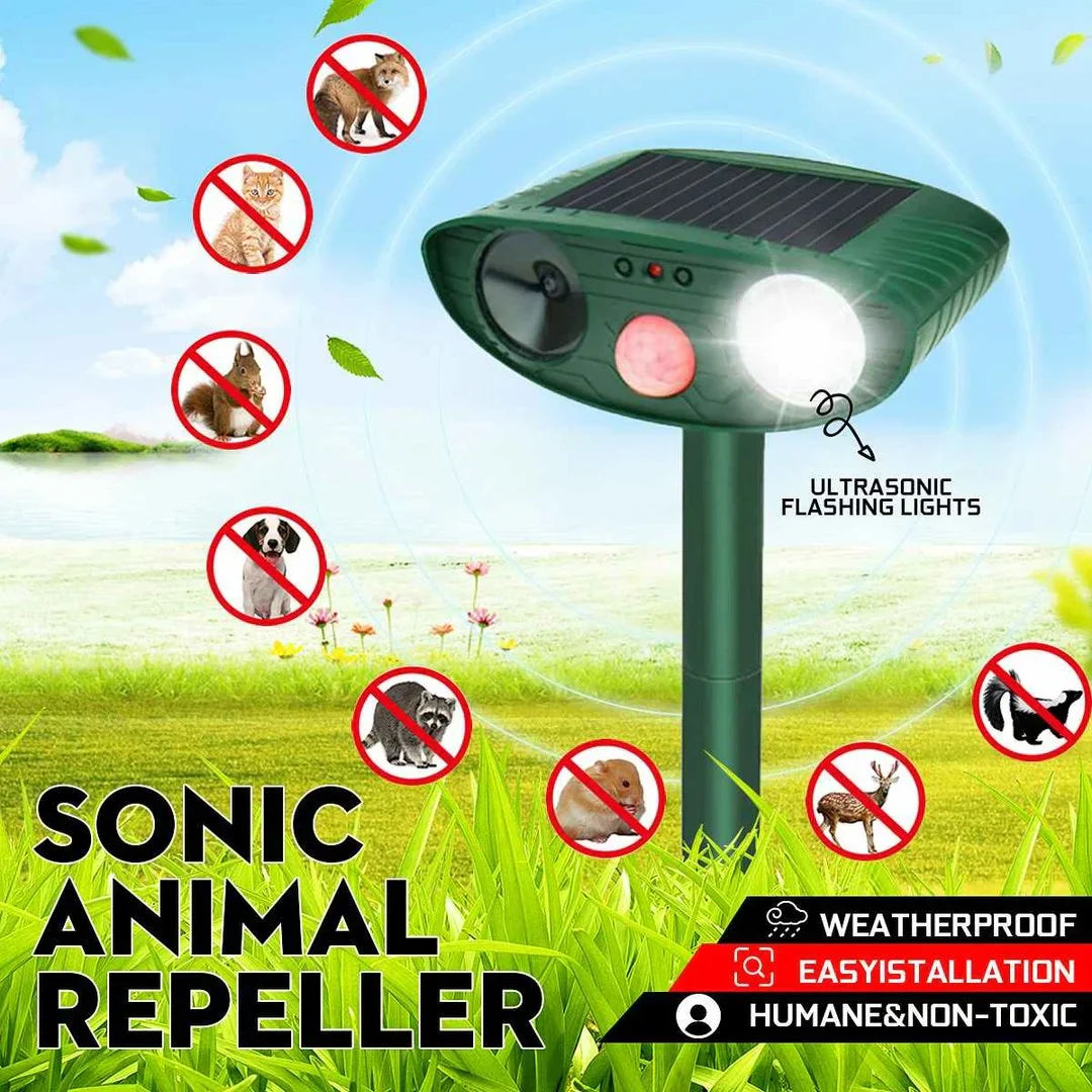 Ultrasone chipmunkverjager en op zonne-energie