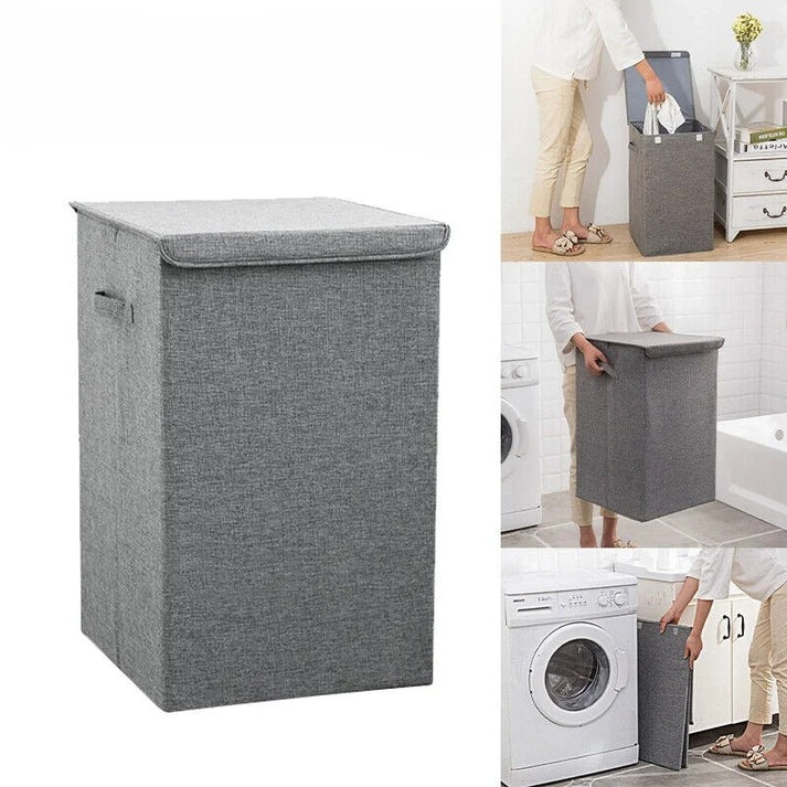 Inklapbare ruime wasmand met deksel