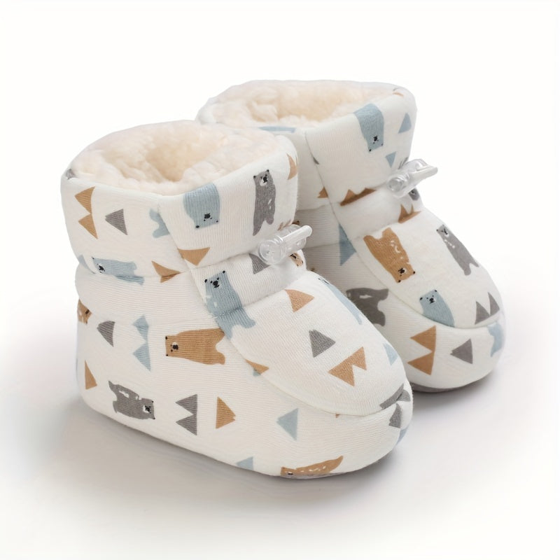 Schattige comfortabele instap fleece laarsjes voor baby jongens en meisjes - Happie