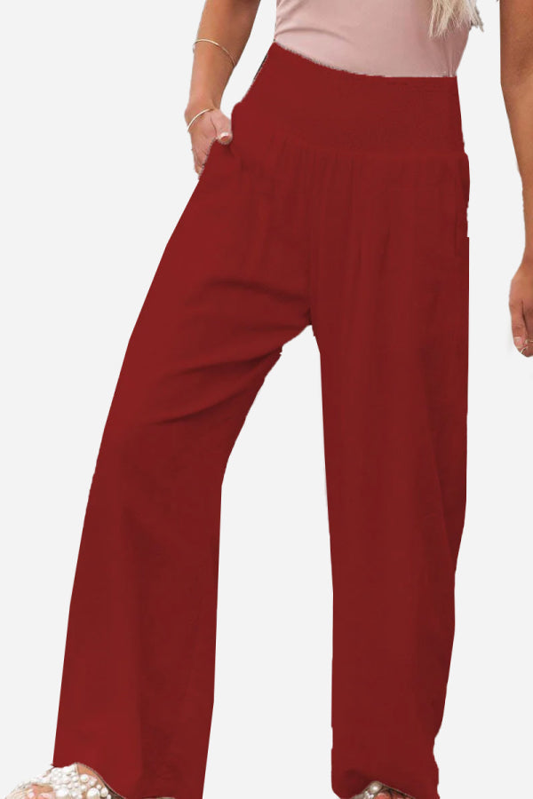 Palazzo dames broek met hoge taille - Jamilla