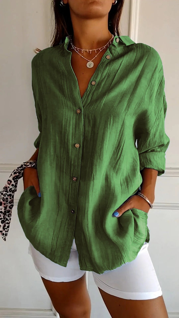 Loszittende Blouse voor dames - Luchtig en Comfortabel - Met knopen sluiting