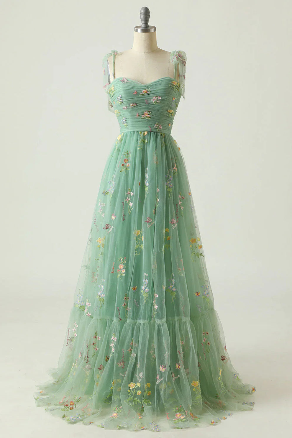 Geborduurde Tulle Baljurk met Bloemenmotief