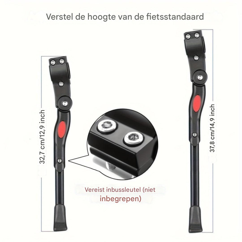 Verstelbare fietsstandaard