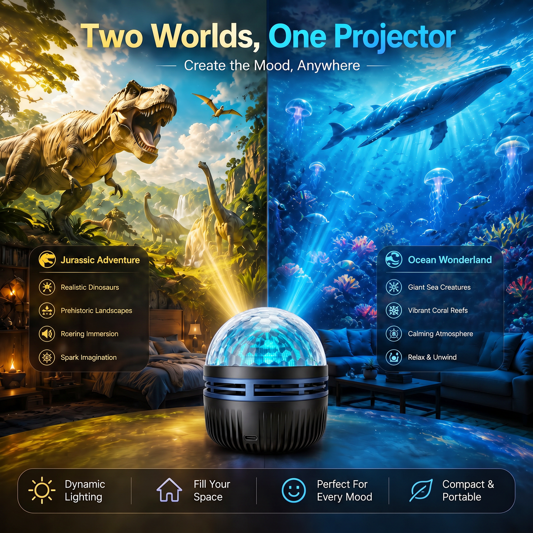 360° Dynamische Galaxy-sterrenhemelprojector nachtlampje met zwanenhals en USB-voeding