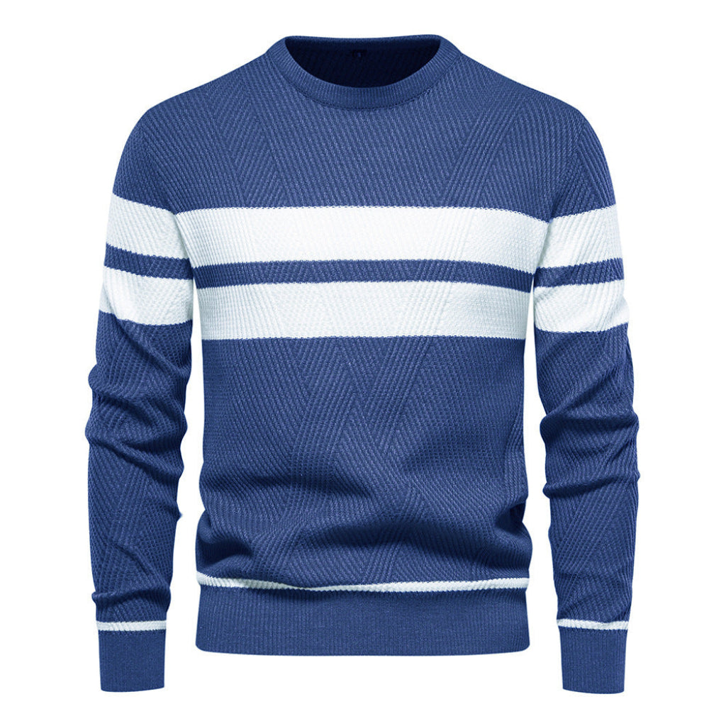 Casual Gestreepte Trui Voor Mannen Met Regular Fit — afbeelding 4