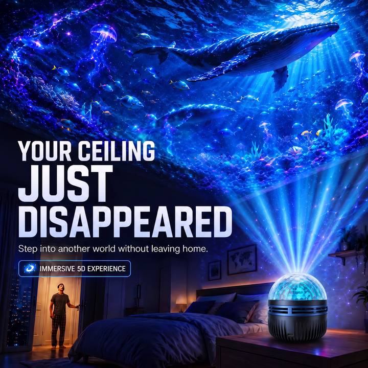 360° Dynamische Galaxy-sterrenhemelprojector nachtlampje met zwanenhals en USB-voeding