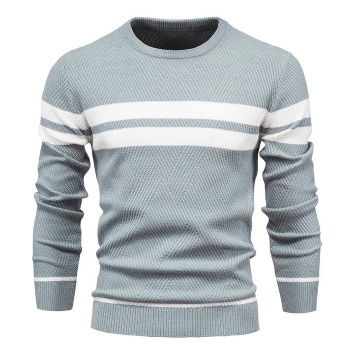 Casual Gestreepte Trui Voor Mannen Met Regular Fit — afbeelding 3