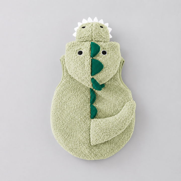 Halloween babydinosaurus kostuum met capuchon, rompertje met stekels en staart voor peuter T-rex