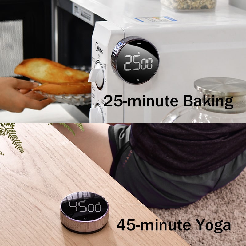 10-minutenklok-timer met afteltijd van 30 minuten, digitale keukenwekker met magnetische achterkant en draaibare rand